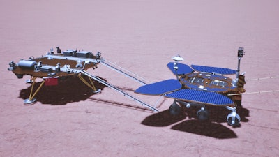 Artist's rendering of China's Zhurong rover on the surface of Mars, May 22, 2021.