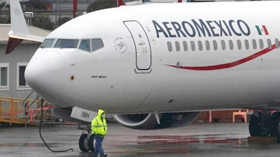 A Boeing 737 Max 9 built for Aeromexico, Renton Municipal Airport, Renton, Wash., Nov. 18, 2020.