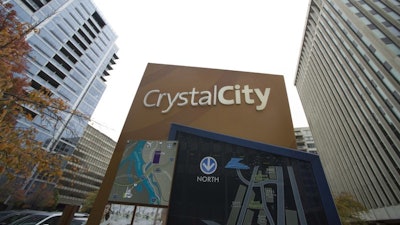 Sign of a street map for the Crystal City neighborhood of Arlington, Va., Nov. 13, 2018.