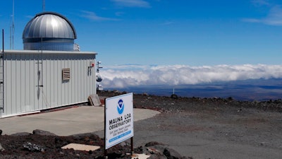 This 2019 photo provided by NOAA shows the Mauna Loa Atmospheric Baseline Observatory.