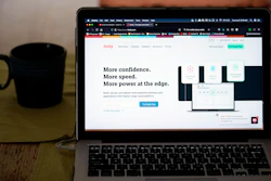 The Fastly home page on a computer in Los Angeles, June 8, 2021.