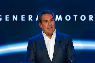 Mark Reuss, president of General Motors, speaks at the GM Detroit-Hamtramck Assembly plant in Hamtramck, Mich., Jan. 27, 2020.