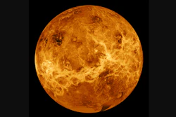 Image of Venus made with data produced by the Magellan spacecraft and Pioneer Venus Orbiter from 1990 to 1994.