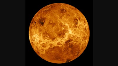 Image of Venus made with data produced by the Magellan spacecraft and Pioneer Venus Orbiter from 1990 to 1994.