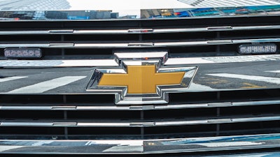 Chevrolet logo in New York, Aug. 2018.