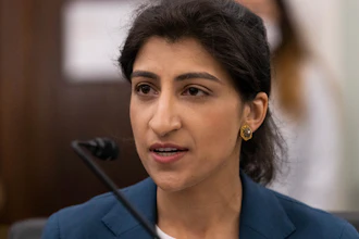 FTC Commissioner nominee Lina Khan during her confirmation hearing on Capitol Hill, April 21, 2021.