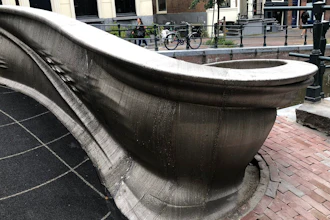 3D-printed pedestrian bridge, Amsterdam, July 15, 2021.