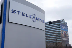Stellantis sign outside the Chrysler Technology Center in Auburn Hills, Mich., Jan. 19, 2021.
