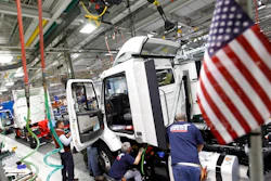 In a Jan. 6, 2011, file photo, workers install parts on a truck on the Volvo truck assembly line at the Volvo plant in Dublin, Va. A tentative labor deal between Volvo Trucks North America and a union representing nearly 3,000 workers who have gone on strike twice in 2021 at the Virginia truck plant was rejected by the striking workers, late Friday, July 9, 2021.