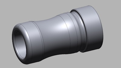 CAD model of goose call insert.