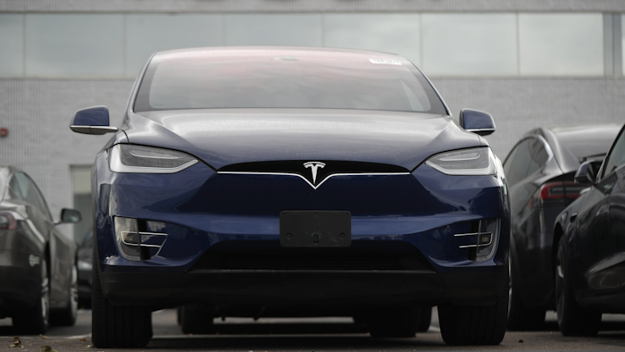 A 2019 Model X at a Tesla dealership in Littleton, Colo., Oct. 20, 2019.