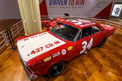 Wendell Scott's car is on display at the The Henry Ford Museum in Dearborn, Mich.