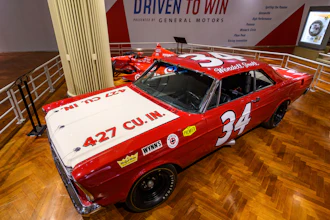 Wendell Scott's car is on display at the The Henry Ford Museum in Dearborn, Mich.