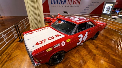 Wendell Scott's car is on display at the The Henry Ford Museum in Dearborn, Mich.