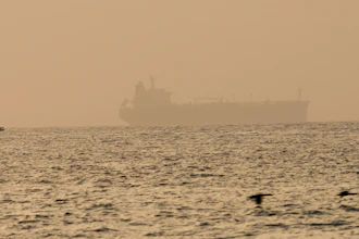 The oil tanker Mercer Street, which came under attack last week off Oman, is seen moored off Fujairah, United Arab Emirates, Aug. 4, 2021.