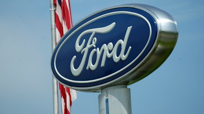 Ford sign at Country Ford in Graham, N.C., July 27, 2021.