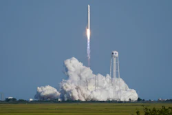 Northrop Grumman's Antares rocket lifts off the launch pad at the NASA Test Flight Facility, Wallops Island, Va., Aug. 10, 2021.