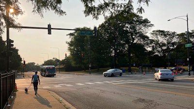 ShotSpotter technology above the intersection of S. Stony Island Ave. and E. 63rd St., Chicago, Aug. 10, 2021.