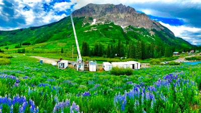 Construction of the second Atmospheric Radiation Measurement mobile facility (AMF2) in Gothic, Colo., June 2021.