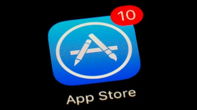 Icon for Apple's App Store app in Baltimore, March 19, 2018.