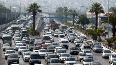Traffic jam in Algiers, Algeria, Sept. 29, 2010.