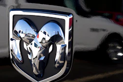 This Jan. 5, 2015 photo shows a the Ram logo on a Ram pickup truck in Morrow, Ga. Stellantis is recalling more than 266,000 pickup trucks mainly in North America, Friday, Aug. 13, 2021, because the side air bags can explode without warning and hurl shrapnel. Stellantis, formerly Fiat Chrysler, says the recall covers certain Ram 2500 and 3500 pickups from 2015 through 2020.