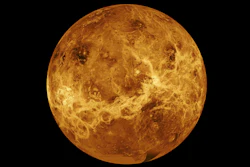 Image of the planet Venus made with data from the Magellan spacecraft and Pioneer Venus Orbiter.