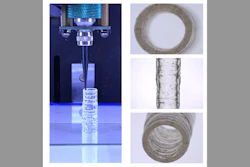 These images depict the method used to fabricate the 3D bioprinted vascular model with native endothelial and vascular smooth muscle cells.