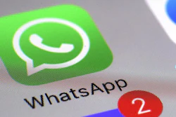 WhatsApp app on a smartphone, in New York, March 10, 2017.