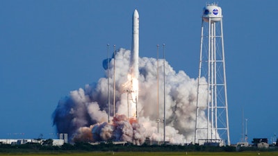 Northrop Grumman's Antares rocket from the NASA Test Flight Facility, Wallops Island, Va., Aug. 10, 2021.