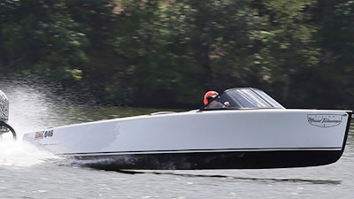 Vision Marine Technologies' Vision Marine Bruce 22 boat with one of their E-Motion motors.