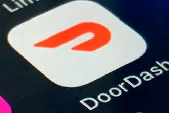 The DoorDash app on a smartphone in New York, Feb. 27, 2020.