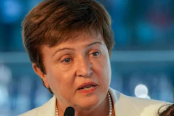 Kristalina Georgieva, managing director of the International Monetary Fund, delivers a speech in Rotterdam, Netherlands, Sept. 6, 2021.