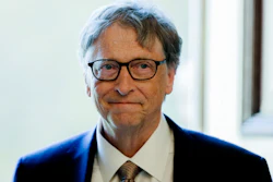 Bill Gates arrives for a meeting in Berlin, Oct. 16, 2018.