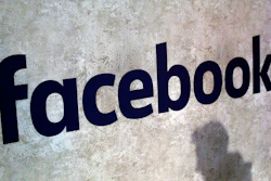 Facebook logo in Paris, Jan. 17, 2017.