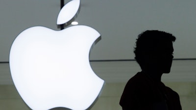 Apple logo at the company's store in Grand Central Terminal in New York, Dec. 7, 2011.