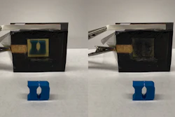 A demonstration of the “smart-window-like” portion of the passive heating and cooling technology.