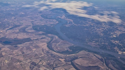 Mississippi River along the Mississippi-Arkansas border.
