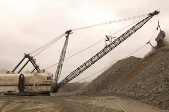 A coal shovel works at the Midway mine, Centertown, Ky., April 14, 2009.