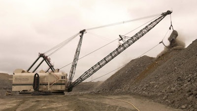 A coal shovel works at the Midway mine, Centertown, Ky., April 14, 2009.