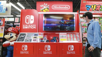 Nintendo display at an electronics store in Tokyo, Oct. 13, 2021.