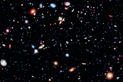 Galaxies captured by the Hubble Space Telescope in observations from 2002-2009.