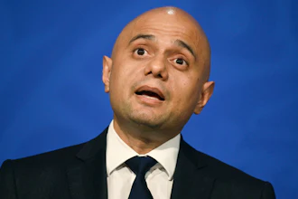 Britain's Health Secretary Sajid Javid during a media briefing in Downing Street, London, Oct. 20, 2021.