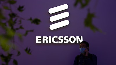 Ericsson booth at the PT Expo, Beijing, Oct. 14, 2020.