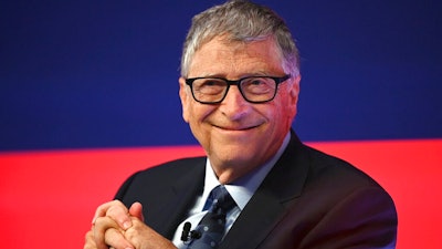 Bill Gates speaks during the Global Investment Summit at the Science Museum, London, Tuesday, Oct, 19, 2021. A small city in the top U.S. coal-mining state of Wyoming will be home to a Bill Gates-backed experimental nuclear power project near a coal-fired power plant that will soon close, officials announced Tuesday, Nov. 16, 2021.