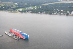 Capsized Cargo Ship