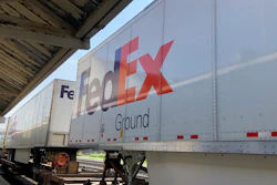 FedEx shipping containers, New York, Aug. 2021.