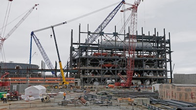 V.C. Summer Nuclear Station's unit two's turbine under construction near Jenkinsville, S.C., Sept. 21, 2016.