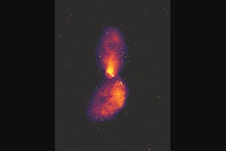 The Centaurus A galaxy at radio wavelengths.