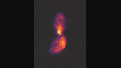 The Centaurus A galaxy at radio wavelengths.